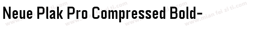 Neue Plak Pro Compressed Bold字体转换